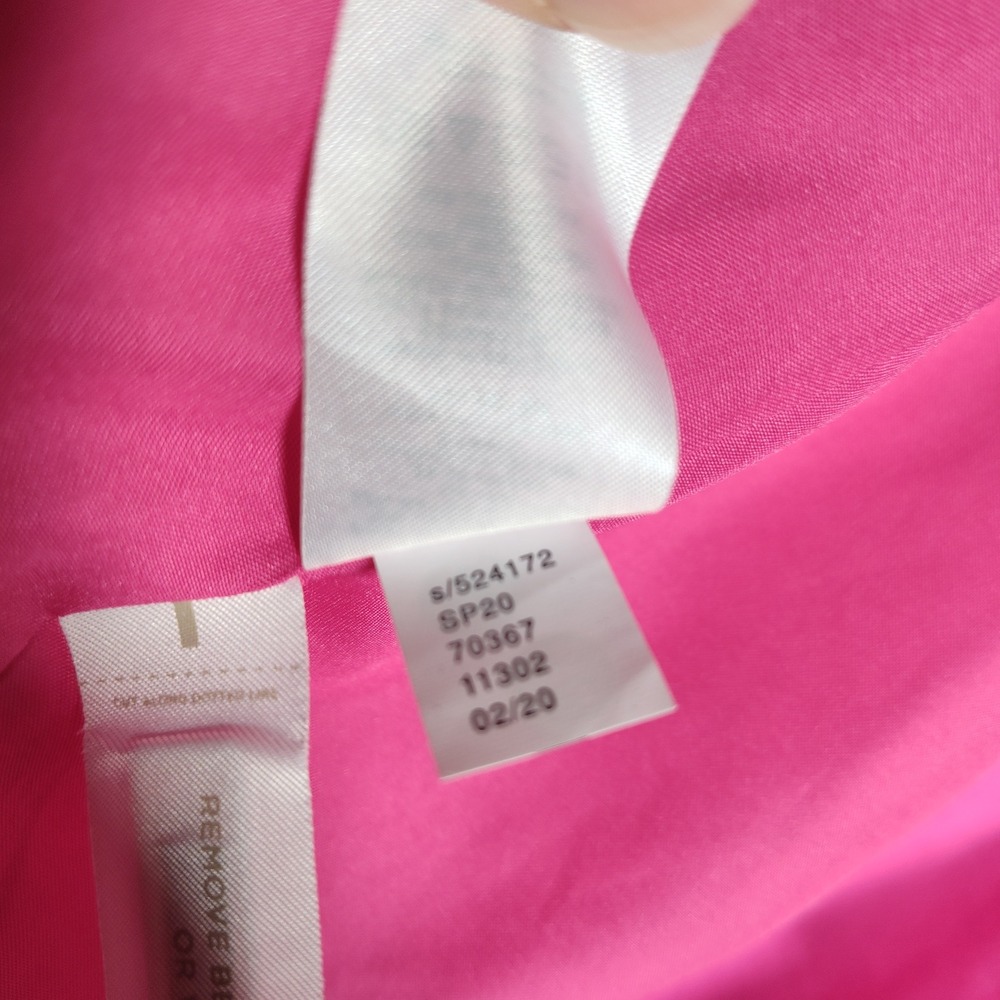 LOFT Womens Fuchsia Pink Shawl Collar Open Front Linen Blazer Jacket Size 4 NWT - Picture 11 of 11
